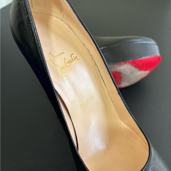👠 Christian Louboutin Black Leather Platform Pumps main image 4